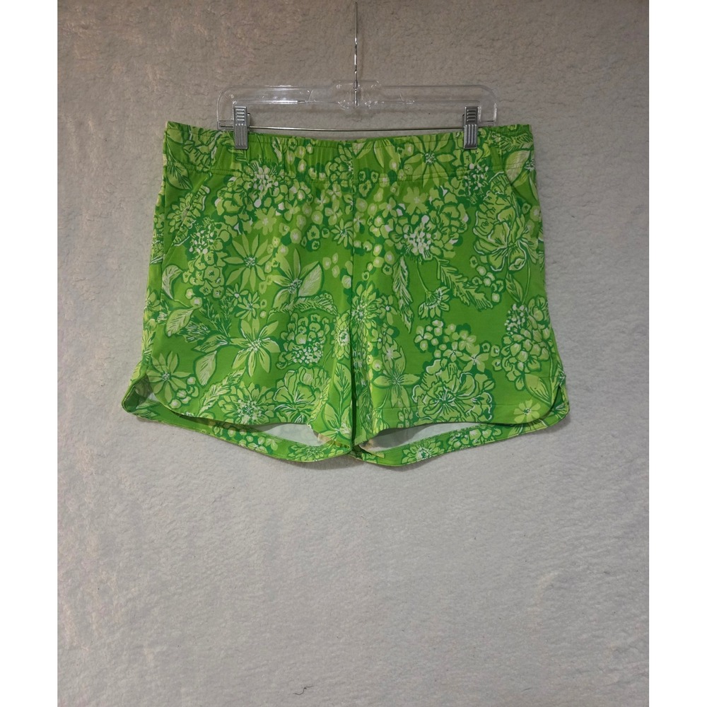 Lilly Pulitzer Kylar 5" Knit Floral Shorts Elastic Waist Pockets Casual Boho